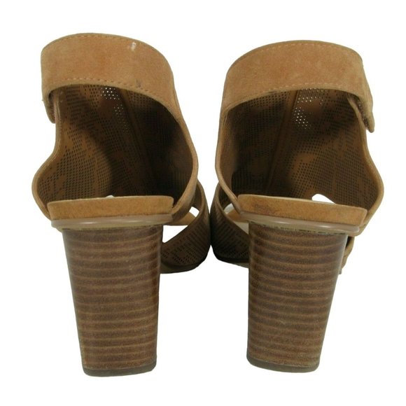 Vince Camuto Dachelle Leather Pindot Floral Detailed High Heel Sandals Size 9 - Picture 5 of 7